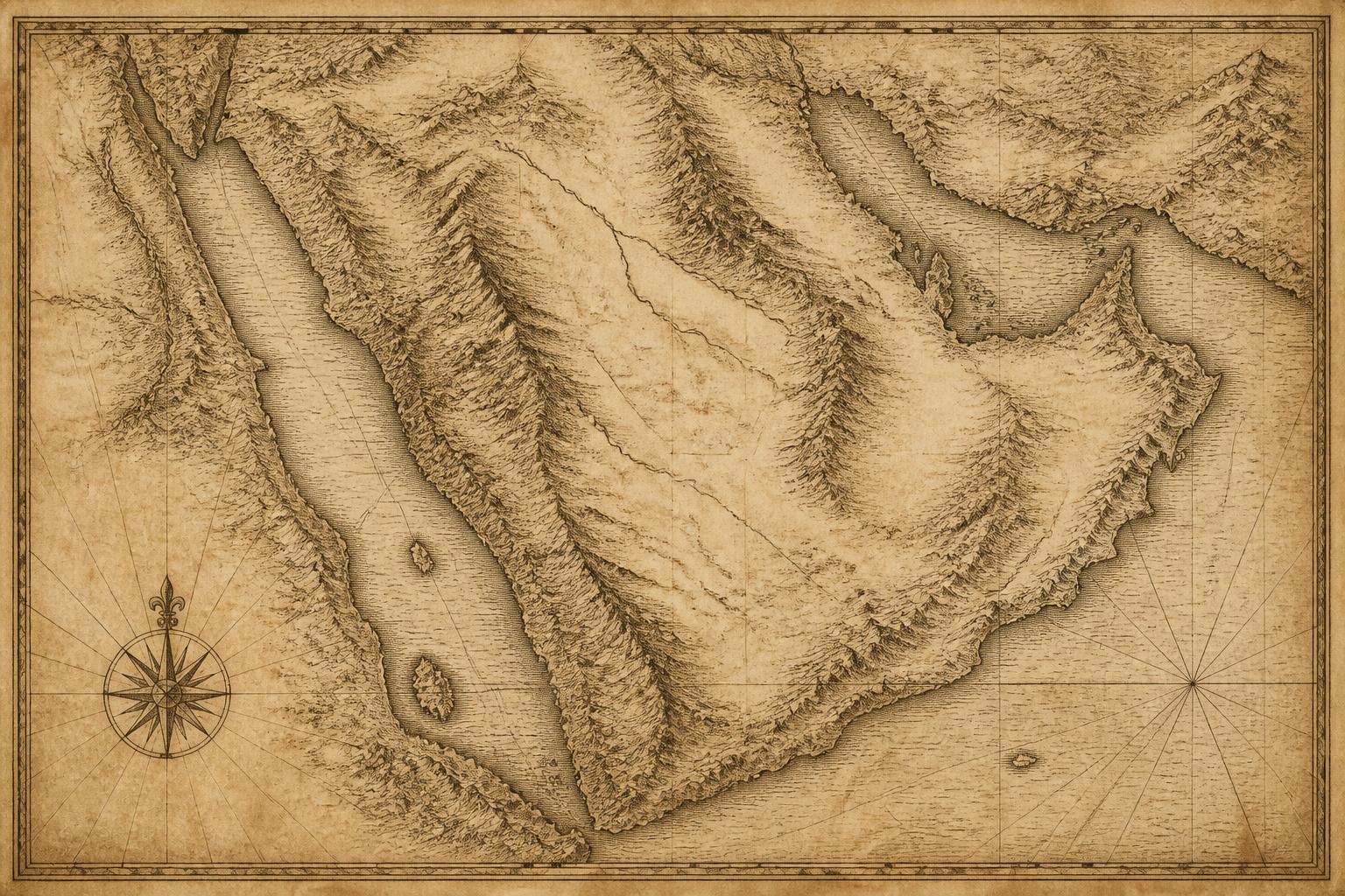 Engraved historical atlas of the Arabian peninsula and Sinai